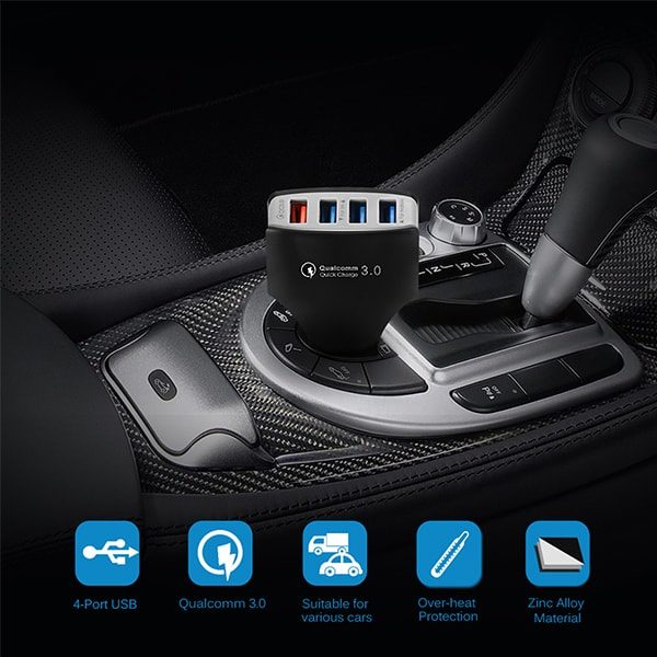 7.0 Amp 4 port USB Car Charger Fast Charging - Image 7